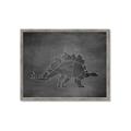 Picture of Geo Dino I Black  _GroupedProduct_Rectangle_Landscape_Mini_ _GroupedProduct_Rectangle_Landscape_Framed_Matted_