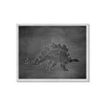 Picture of Geo Dino I Black  _GroupedProduct_Rectangle_Landscape_Mini_ _GroupedProduct_Rectangle_Landscape_Framed_Matted_