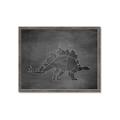 Picture of Geo Dino I Black  _GroupedProduct_Rectangle_Landscape_Mini_ _GroupedProduct_Rectangle_Landscape_Framed_Matted_