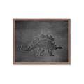 Picture of Geo Dino I Black  _GroupedProduct_Rectangle_Landscape_Mini_ _GroupedProduct_Rectangle_Landscape_Framed_Matted_