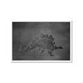 Picture of Geo Dino I Black  _GroupedProduct_Rectangle_Landscape_Mini_ _GroupedProduct_Rectangle_Landscape_Framed_Matted_