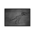 Picture of Geo Dino IV Black  _GroupedProduct_Rectangle_Landscape_Mini_ _GroupedProduct_Rectangle_Landscape_Framed_Matted_