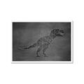 Picture of Geo Dino IV Black  _GroupedProduct_Rectangle_Landscape_Mini_ _GroupedProduct_Rectangle_Landscape_Framed_Matted_