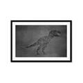 Picture of Geo Dino IV Black  _GroupedProduct_Rectangle_Landscape_Mini_ _GroupedProduct_Rectangle_Landscape_Framed_Matted_