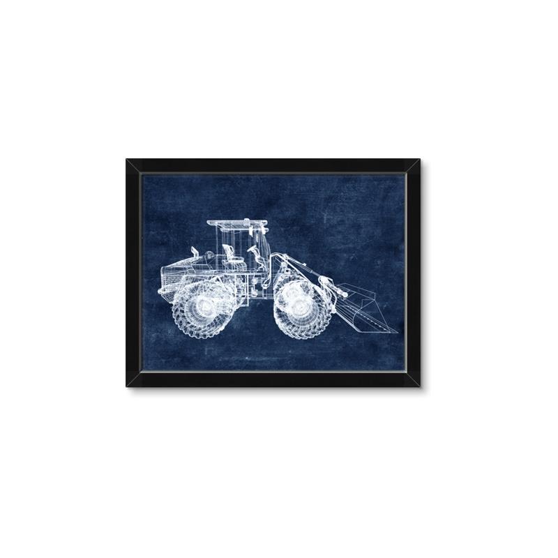 Picture of Tractor Navy I  _GroupedProduct_Rectangle_Landscape_Mini_ _GroupedProduct_Rectangle_Landscape_Framed_Matted_