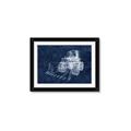 Picture of Tractor Navy II  _GroupedProduct_Rectangle_Landscape_Mini_ _GroupedProduct_Rectangle_Landscape_Framed_Matted_