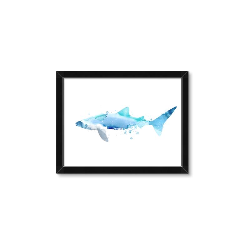 Picture of Blue Splash Shark III _GroupedProduct_Rectangle_Landscape_Mini_ _GroupedProduct_Rectangle_Landscape_Framed_Matted_