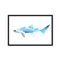 Picture of Blue Splash Shark III _GroupedProduct_Rectangle_Landscape_Mini_ _GroupedProduct_Rectangle_Landscape_Framed_Matted_