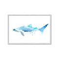 Picture of Blue Splash Shark III _GroupedProduct_Rectangle_Landscape_Mini_ _GroupedProduct_Rectangle_Landscape_Framed_Matted_