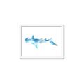 Picture of Blue Splash Shark IV _GroupedProduct_Rectangle_Landscape_Mini_ _GroupedProduct_Rectangle_Landscape_Framed_Matted_