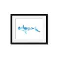 Picture of Blue Splash Shark IV _GroupedProduct_Rectangle_Landscape_Mini_ _GroupedProduct_Rectangle_Landscape_Framed_Matted_