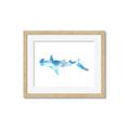 Picture of Blue Splash Shark IV _GroupedProduct_Rectangle_Landscape_Mini_ _GroupedProduct_Rectangle_Landscape_Framed_Matted_
