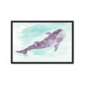 Picture of Purple Whale Friend _GroupedProduct_Rectangle_Landscape_Mini_ _GroupedProduct_Rectangle_Landscape_Framed_Matted_