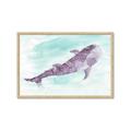 Picture of Purple Whale Friend _GroupedProduct_Rectangle_Landscape_Mini_ _GroupedProduct_Rectangle_Landscape_Framed_Matted_