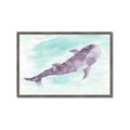 Picture of Purple Whale Friend _GroupedProduct_Rectangle_Landscape_Mini_ _GroupedProduct_Rectangle_Landscape_Framed_Matted_