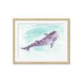 Picture of Purple Whale Friend _GroupedProduct_Rectangle_Landscape_Mini_ _GroupedProduct_Rectangle_Landscape_Framed_Matted_