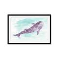 Picture of Purple Whale Friend _GroupedProduct_Rectangle_Landscape_Mini_ _GroupedProduct_Rectangle_Landscape_Framed_Matted_