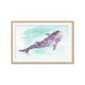 Picture of Purple Whale Friend _GroupedProduct_Rectangle_Landscape_Mini_ _GroupedProduct_Rectangle_Landscape_Framed_Matted_