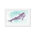 Picture of Purple Whale Friend _GroupedProduct_Rectangle_Landscape_Mini_ _GroupedProduct_Rectangle_Landscape_Framed_Matted_