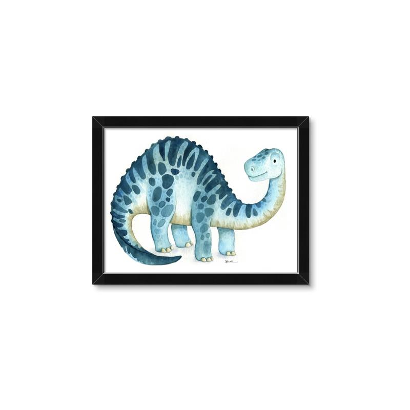 Picture of Blue Dino _GroupedProduct_Rectangle_Landscape_Mini_ _GroupedProduct_Rectangle_Landscape_Framed_Matted_