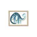 Picture of Blue Dino _GroupedProduct_Rectangle_Landscape_Mini_ _GroupedProduct_Rectangle_Landscape_Framed_Matted_