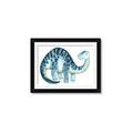 Picture of Blue Dino _GroupedProduct_Rectangle_Landscape_Mini_ _GroupedProduct_Rectangle_Landscape_Framed_Matted_