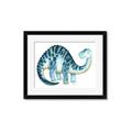 Picture of Blue Dino _GroupedProduct_Rectangle_Landscape_Mini_ _GroupedProduct_Rectangle_Landscape_Framed_Matted_