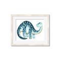 Picture of Blue Dino _GroupedProduct_Rectangle_Landscape_Mini_ _GroupedProduct_Rectangle_Landscape_Framed_Matted_