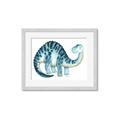 Picture of Blue Dino _GroupedProduct_Rectangle_Landscape_Mini_ _GroupedProduct_Rectangle_Landscape_Framed_Matted_