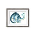 Picture of Blue Dino _GroupedProduct_Rectangle_Landscape_Mini_ _GroupedProduct_Rectangle_Landscape_Framed_Matted_