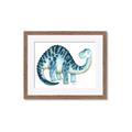 Picture of Blue Dino _GroupedProduct_Rectangle_Landscape_Mini_ _GroupedProduct_Rectangle_Landscape_Framed_Matted_