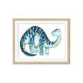 Picture of Blue Dino _GroupedProduct_Rectangle_Landscape_Mini_ _GroupedProduct_Rectangle_Landscape_Framed_Matted_
