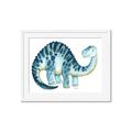 Picture of Blue Dino _GroupedProduct_Rectangle_Landscape_Mini_ _GroupedProduct_Rectangle_Landscape_Framed_Matted_