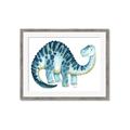 Picture of Blue Dino _GroupedProduct_Rectangle_Landscape_Mini_ _GroupedProduct_Rectangle_Landscape_Framed_Matted_