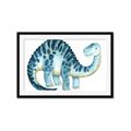 Picture of Blue Dino _GroupedProduct_Rectangle_Landscape_Mini_ _GroupedProduct_Rectangle_Landscape_Framed_Matted_