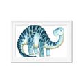 Picture of Blue Dino _GroupedProduct_Rectangle_Landscape_Mini_ _GroupedProduct_Rectangle_Landscape_Framed_Matted_
