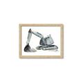 Picture of Gray Excavator _GroupedProduct_Rectangle_Landscape_Mini_ _GroupedProduct_Rectangle_Landscape_Framed_Matted_