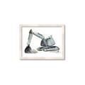 Picture of Gray Excavator _GroupedProduct_Rectangle_Landscape_Mini_ _GroupedProduct_Rectangle_Landscape_Framed_Matted_