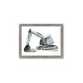Picture of Gray Excavator _GroupedProduct_Rectangle_Landscape_Mini_ _GroupedProduct_Rectangle_Landscape_Framed_Matted_