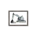 Picture of Gray Excavator _GroupedProduct_Rectangle_Landscape_Mini_ _GroupedProduct_Rectangle_Landscape_Framed_Matted_