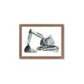 Picture of Gray Excavator _GroupedProduct_Rectangle_Landscape_Mini_ _GroupedProduct_Rectangle_Landscape_Framed_Matted_