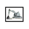 Picture of Gray Excavator _GroupedProduct_Rectangle_Landscape_Mini_ _GroupedProduct_Rectangle_Landscape_Framed_Matted_
