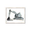 Picture of Gray Excavator _GroupedProduct_Rectangle_Landscape_Mini_ _GroupedProduct_Rectangle_Landscape_Framed_Matted_