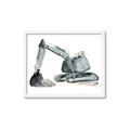 Picture of Gray Excavator _GroupedProduct_Rectangle_Landscape_Mini_ _GroupedProduct_Rectangle_Landscape_Framed_Matted_