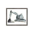 Picture of Gray Excavator _GroupedProduct_Rectangle_Landscape_Mini_ _GroupedProduct_Rectangle_Landscape_Framed_Matted_