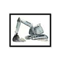 Picture of Gray Excavator _GroupedProduct_Rectangle_Landscape_Mini_ _GroupedProduct_Rectangle_Landscape_Framed_Matted_