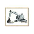 Picture of Gray Excavator _GroupedProduct_Rectangle_Landscape_Mini_ _GroupedProduct_Rectangle_Landscape_Framed_Matted_