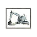 Picture of Gray Excavator _GroupedProduct_Rectangle_Landscape_Mini_ _GroupedProduct_Rectangle_Landscape_Framed_Matted_