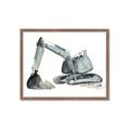 Picture of Gray Excavator _GroupedProduct_Rectangle_Landscape_Mini_ _GroupedProduct_Rectangle_Landscape_Framed_Matted_