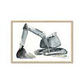 Picture of Gray Excavator _GroupedProduct_Rectangle_Landscape_Mini_ _GroupedProduct_Rectangle_Landscape_Framed_Matted_